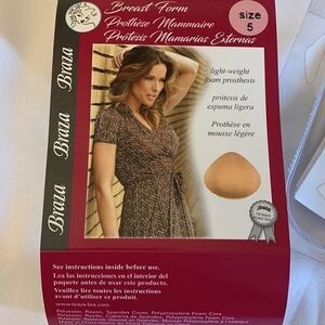 Braza foam breast form Size 5 New in package and only taken out for photos.
